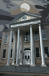 Image of the digital print, Haunted Courthouse by Susan Citro